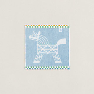 カレ・タオル 《アニモー・ナッテ》 - ブルー | Hermès - エルメス